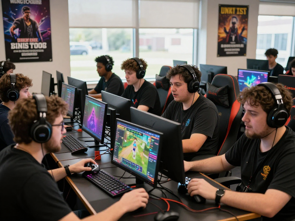 Diverse gamers engaged in safe interactions in a vibrant rokok88 super gaming community.