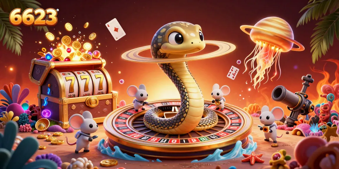 Place bets on 6623's dynamic roulette rings in this vibrant gaming universe.