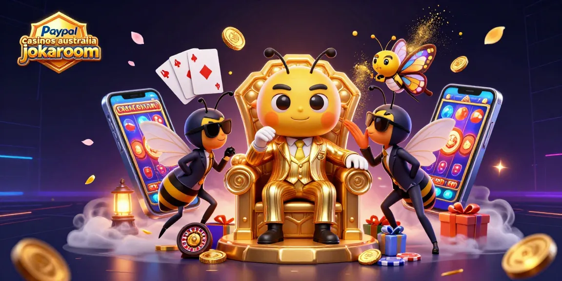 Experience thrilling gaming vibes with paypal casinos australia jokaroom showcasing a vibrant 3D casino scene.